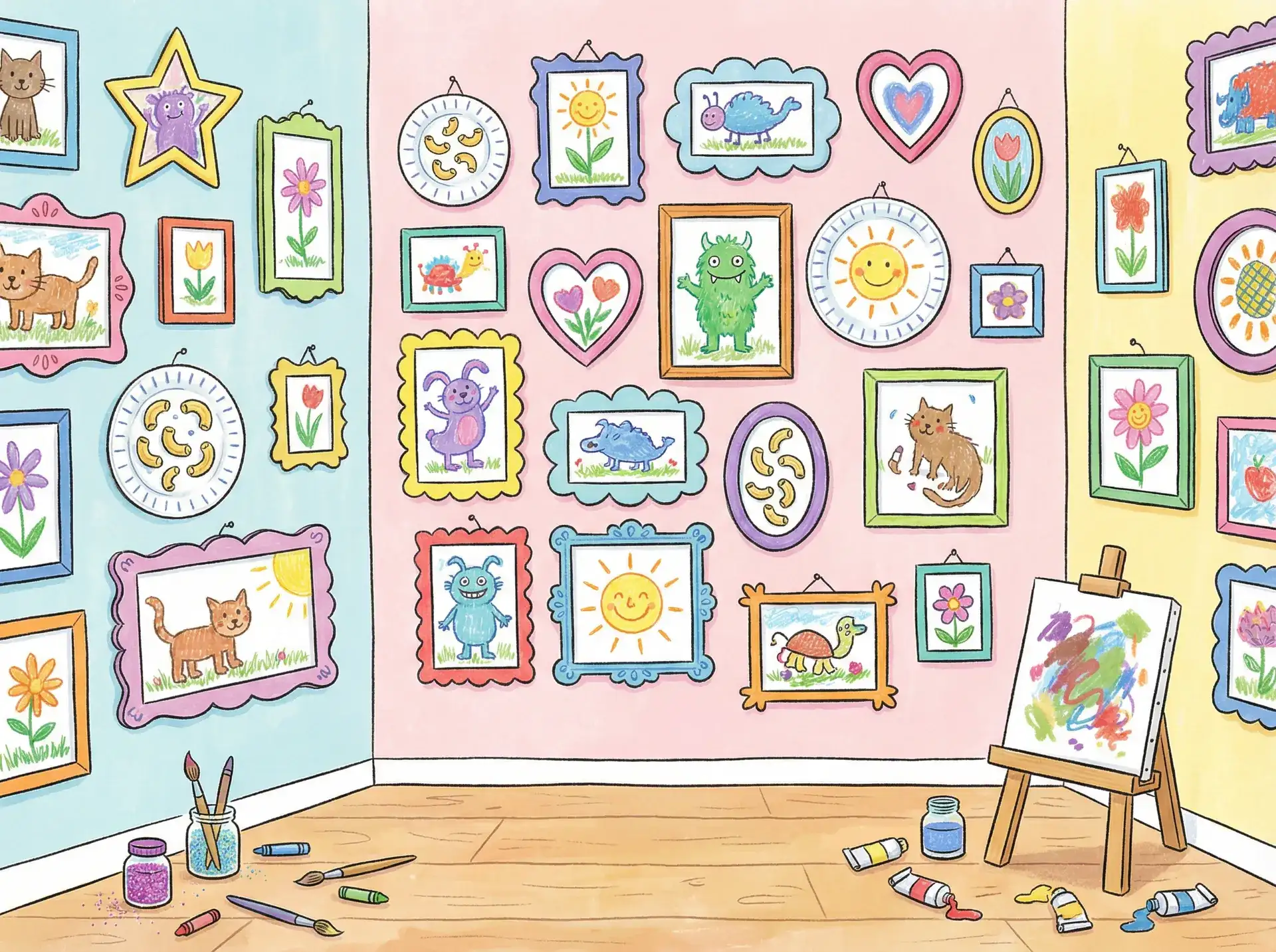 小朋友的彩色画作 - 宇佐美なな 创意展示